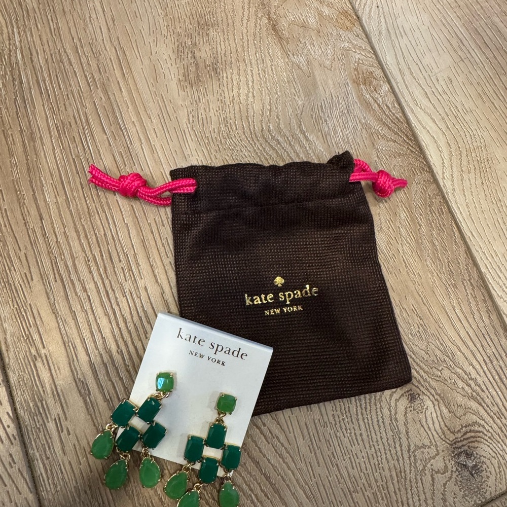 Kate Spade Emerald Green Statement Earrings